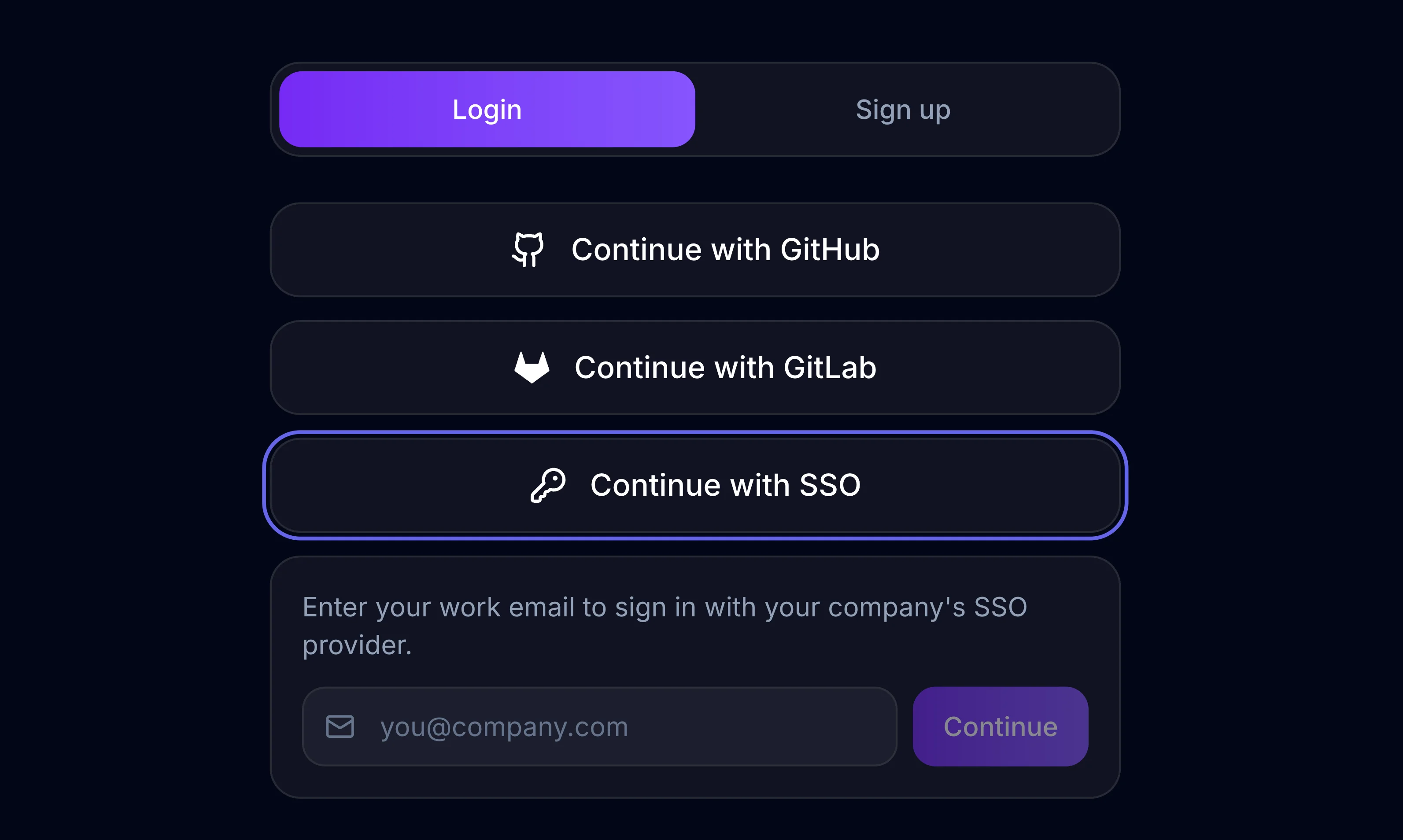 Enterprise SSO authentication